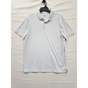 All in Motion Mens Short Sleeve Polo Shirt Light Gray Textured Size L VN1309069